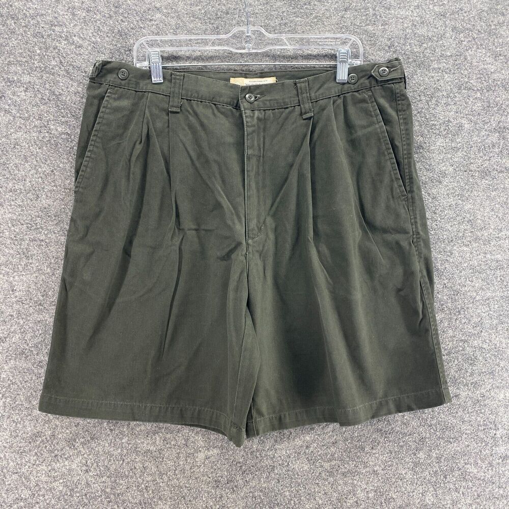 Cherokee Shorts Men 38 Gray High Rise Elastic Waist Pockets Cotton Flat Front